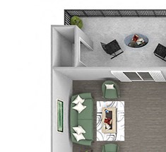 Hills of Valencia Apartments - B3L Townhouse - 2 bedrooms and 2 bath - 3D Hills of Valencia Apartments - B3L Townhouse - 2 bedrooms and 2 bath - 3D